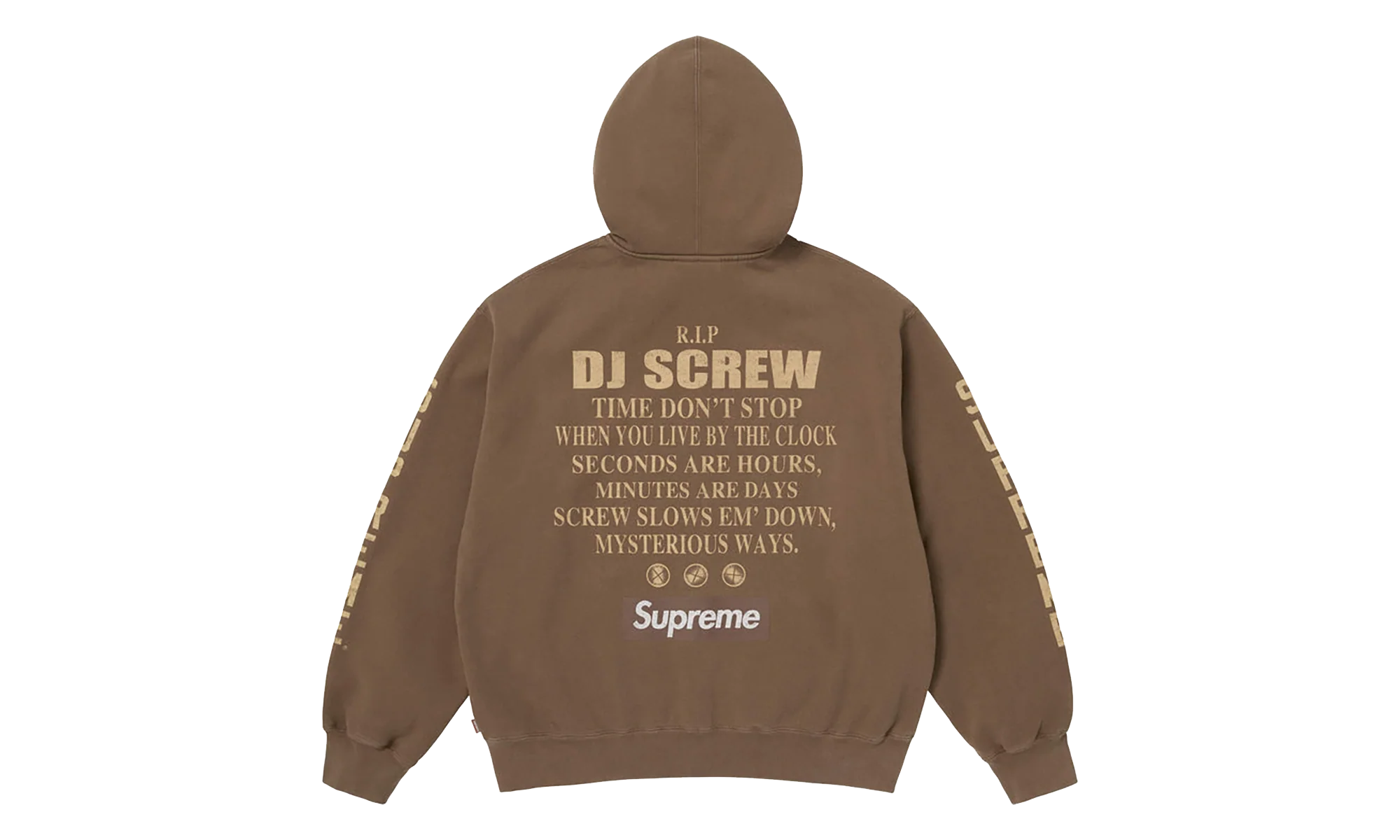 DJ Screw Zip Up Hooded Sweatshirt "SS26 - Dusty Brown" SU27357
