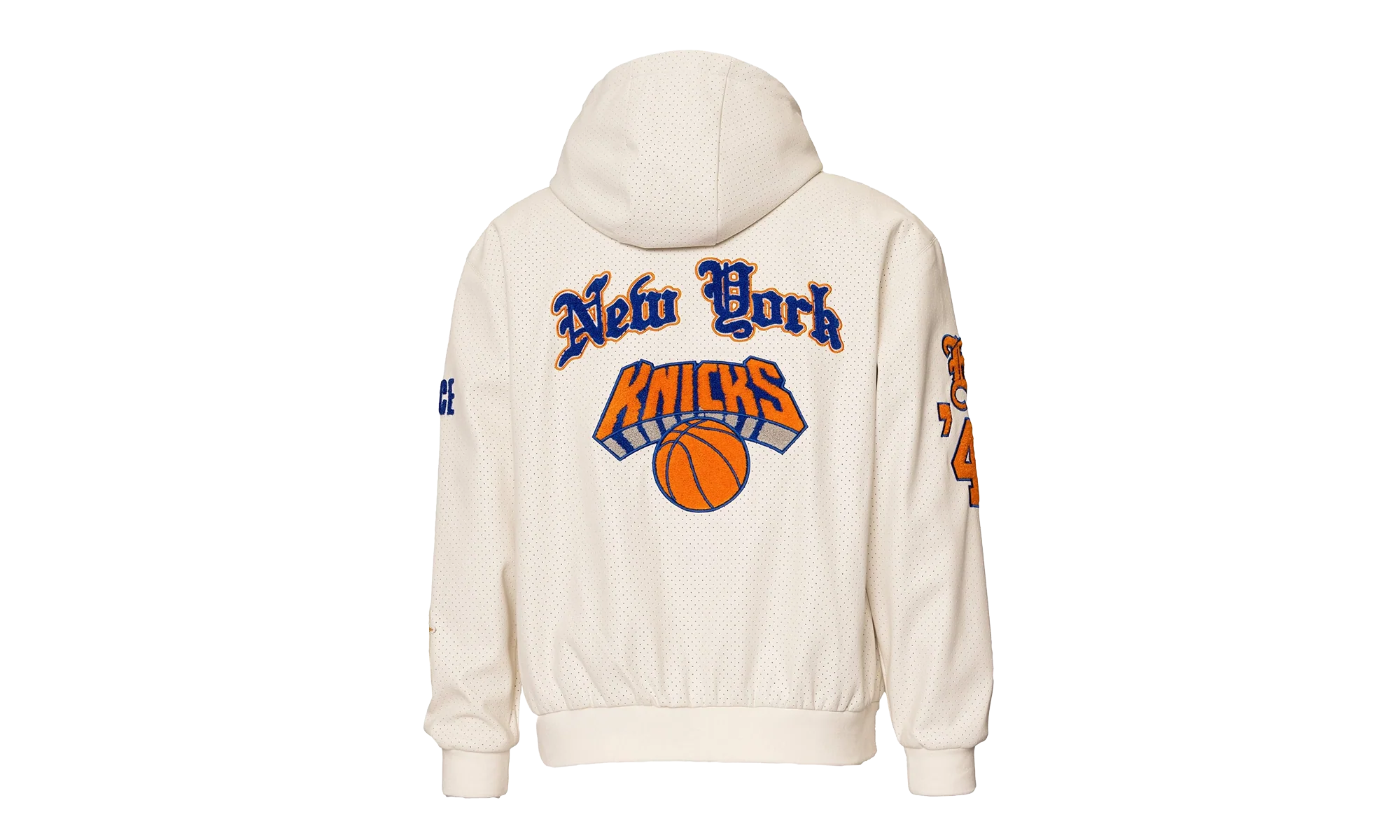 Lightweight Vegan Zip-Up Hooded Jacket "New York Knicks 1946" NBA 147WHTDE KNI