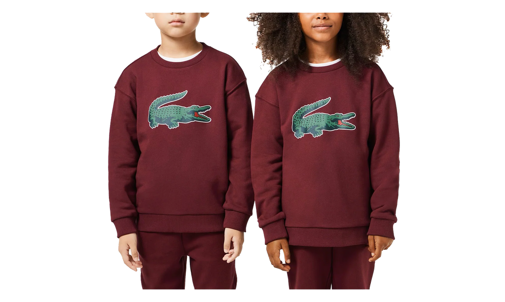 Signature Print Fleece Sweatshirt GS "Bordeaux" SJ1231 YUP
