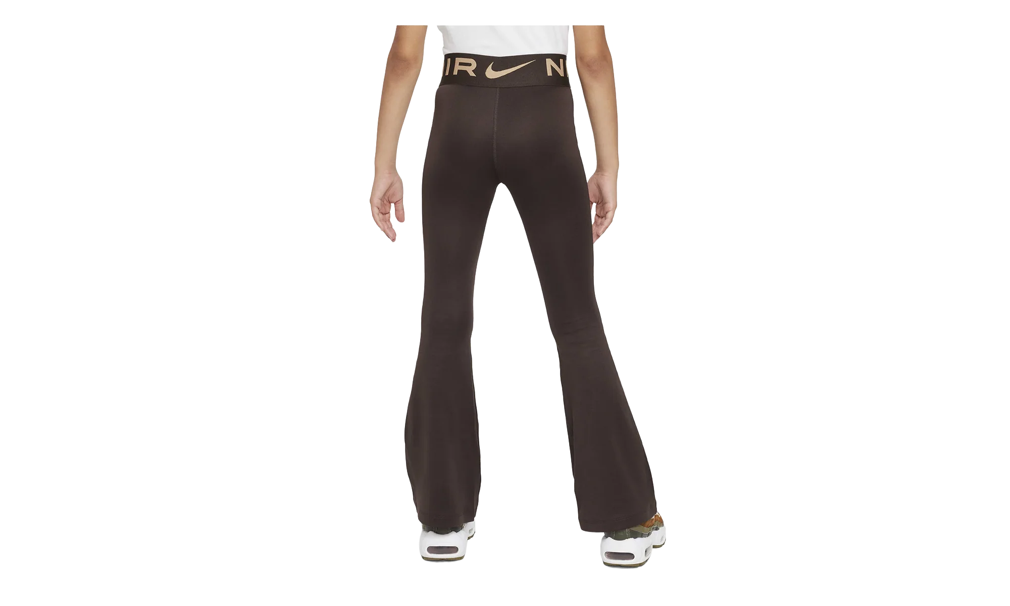 Air Essential Girls' High-Waisted Flared Leggings GS "Baroque Brown / Hemp" FD2963 237