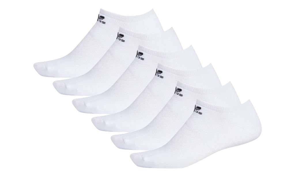 Trefoil No Show Socks (6 Pack) "Black/White" CI9858