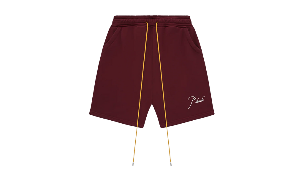 Logo Embroidered Drawstring Sweatshort "Burgundy" RHPF24SH04012