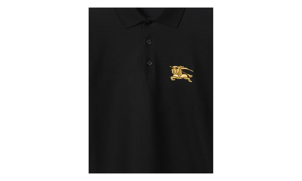 Metallic Equestrian Knight Polo Shirt "Black" 8119008