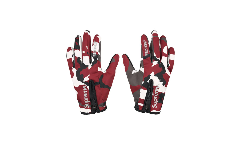 WINDSTOPPER Zip Gloves "FW25 - Red Camo" SU26874