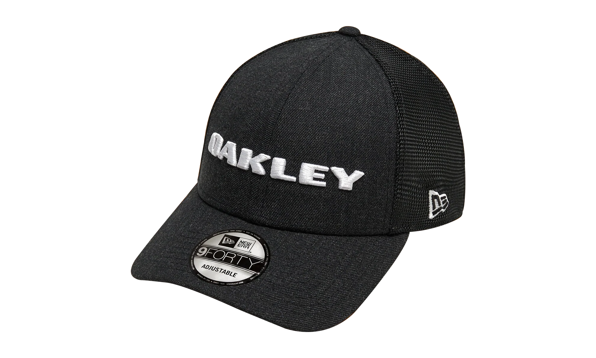 9FORTY OAKLEY x New Era Heather Snapback Hat "Blackout" 911523 02E