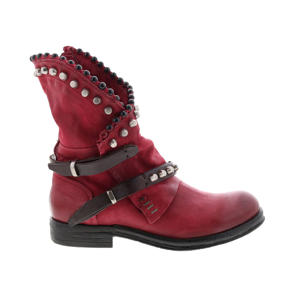 Vianne 207239-202 Womens Red Leather Hook & Loop Casual Dress Boots