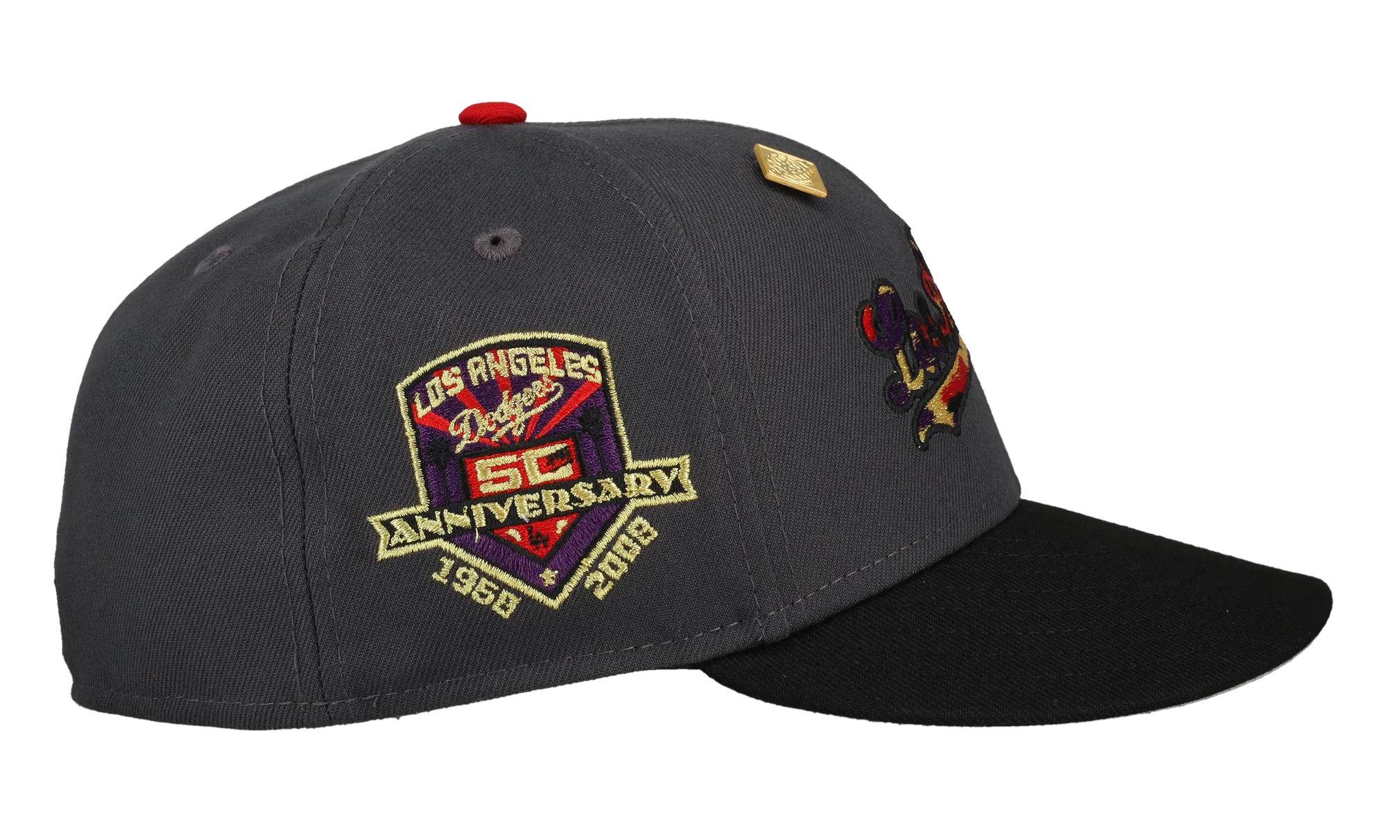 59FIFTY Los Angeles Dodgers 50th Anniversary Fitted Hat "Graphite / Grey" 123451297612