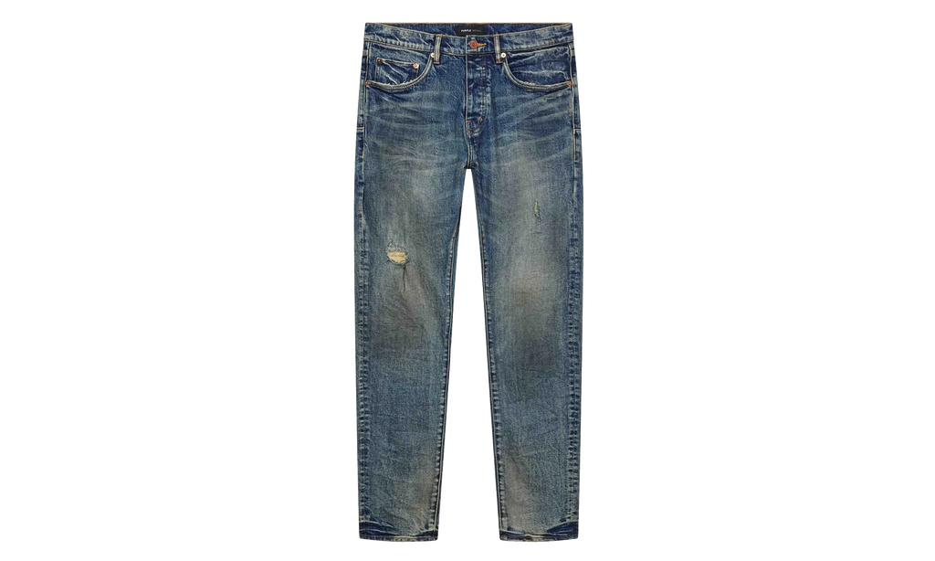 Vintage Mechanic Dirty Skinny Fit Jeans "Mid Indigo" P001 MDMD225