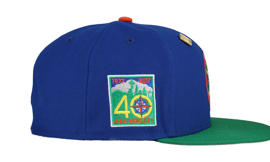 59FIFTY Seattle Mariners 40th Anniversary Patch Fitted Hat "Blue / Green" 123451295379