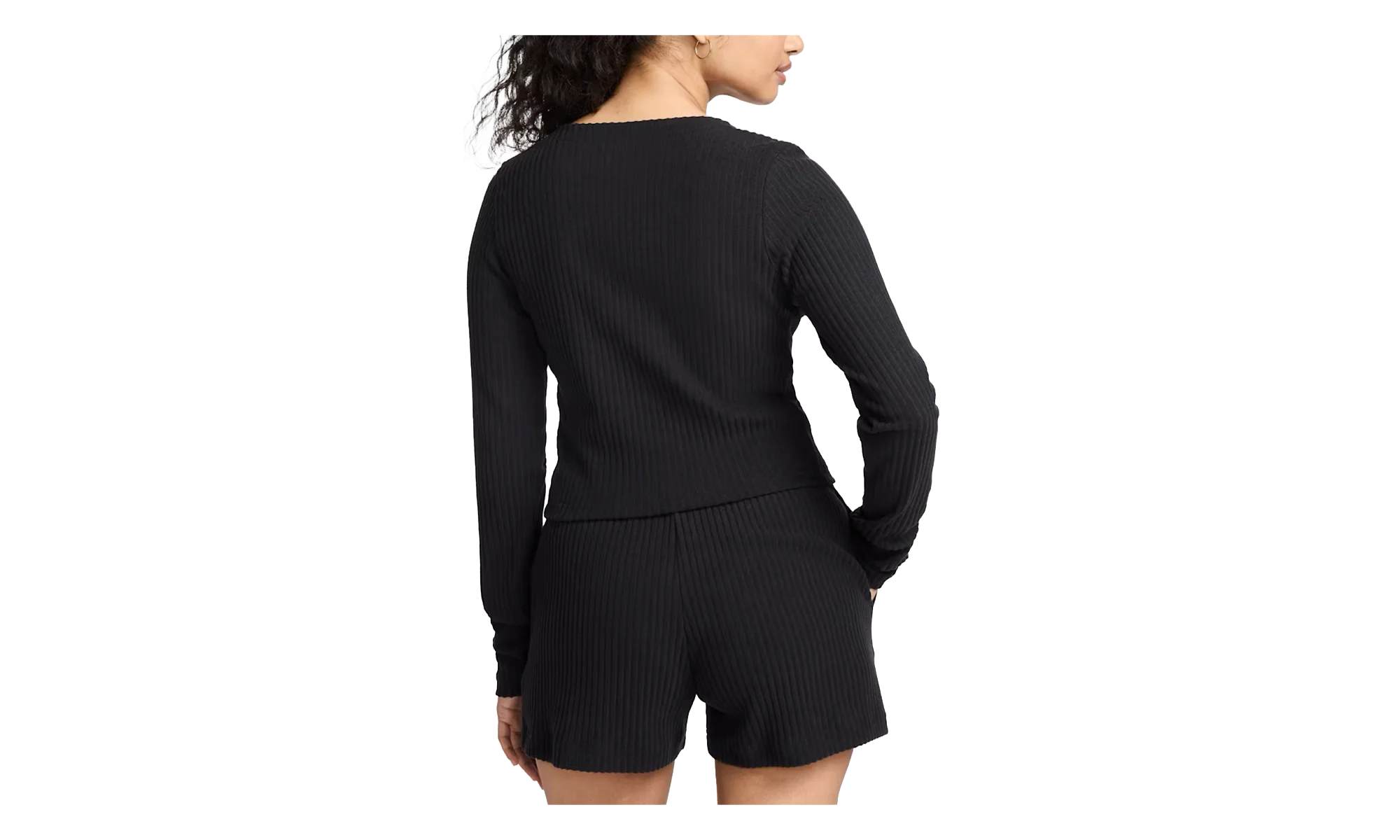 Sportswear Chill Rib Slim Full Zip Cardigan WMNS "Black / Black" FN3682 010