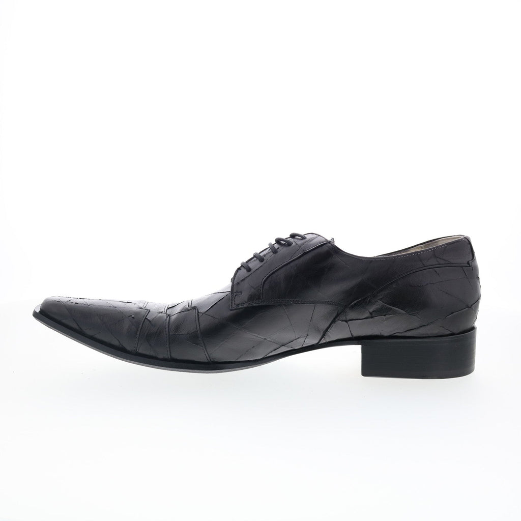 Astton Graffio 2122 Mens Black Leather Oxfords & Lace Ups Casual Shoes
