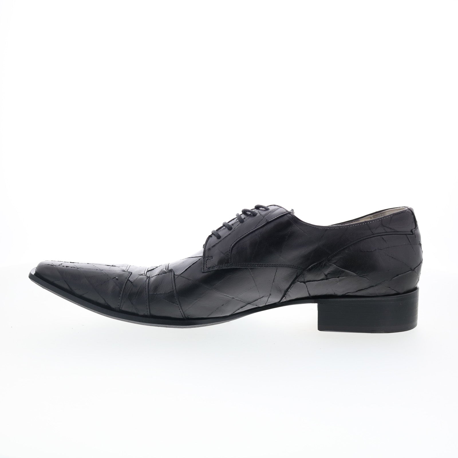 Astton Graffio 2122 Mens Black Leather Oxfords & Lace Ups Casual Shoes