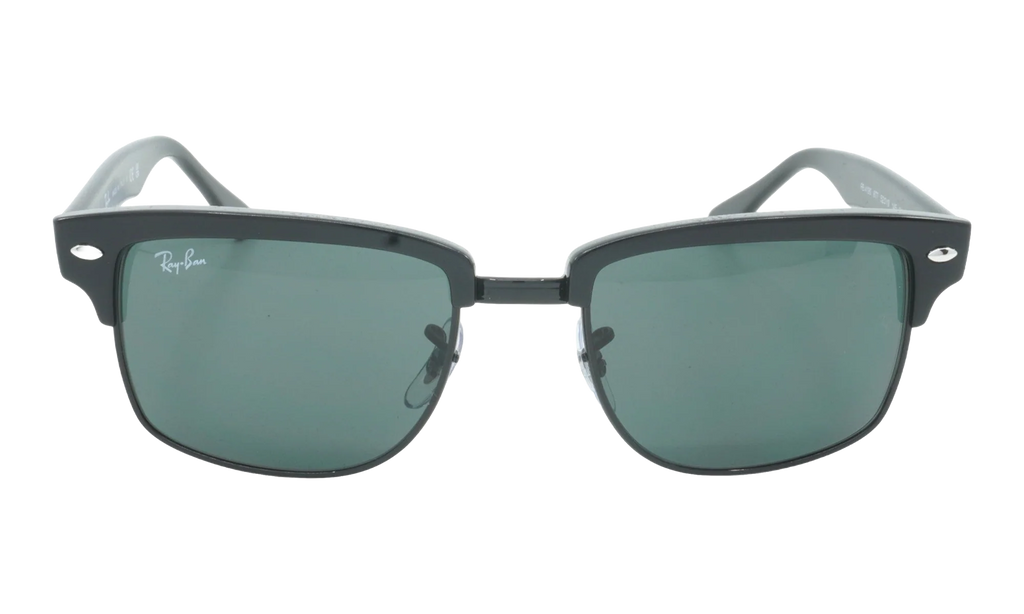 Clubmaster Square Sunglasses "Demi Gloss Black On Black" RB4190-877_52