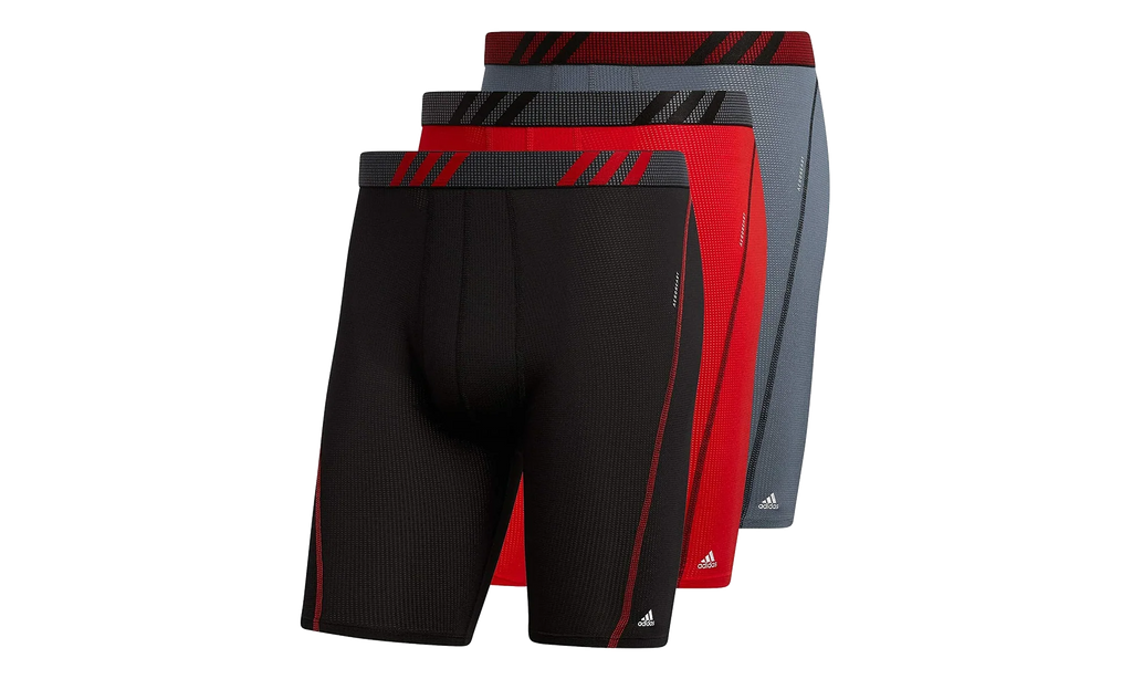 Sport Performance Mesh Boxer Brief Underwear (3 Pack) "Black / Gray / Red" A166 0144944