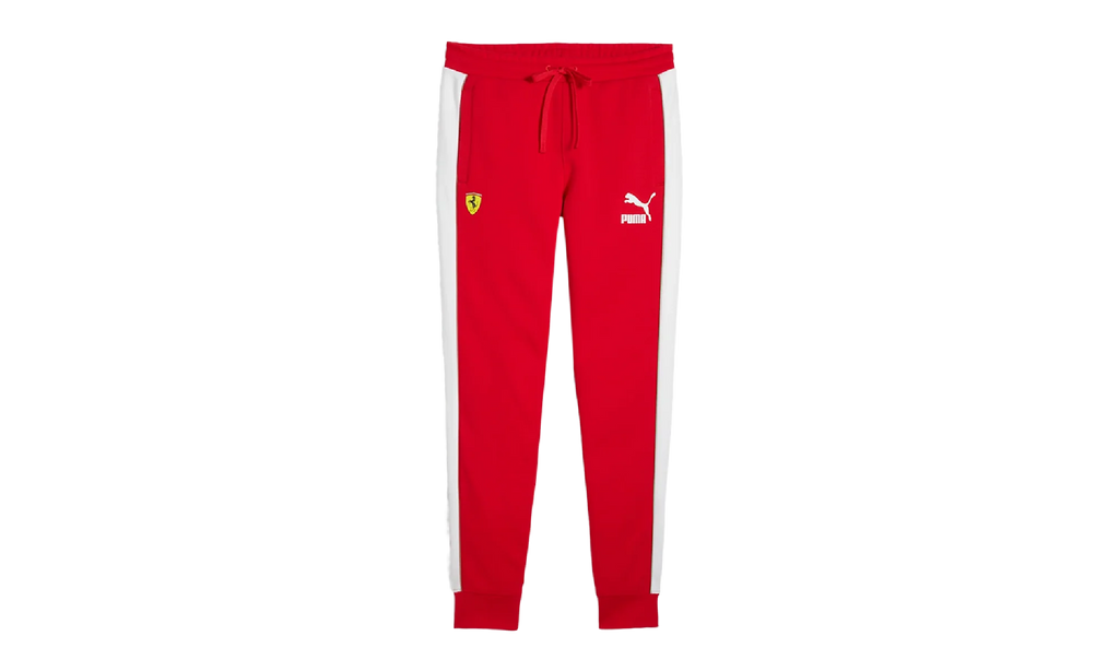 SCUDERIA FERRARI RACE ICONIC T7 TRACK PANTS "Rosso Corsa" 625199 02