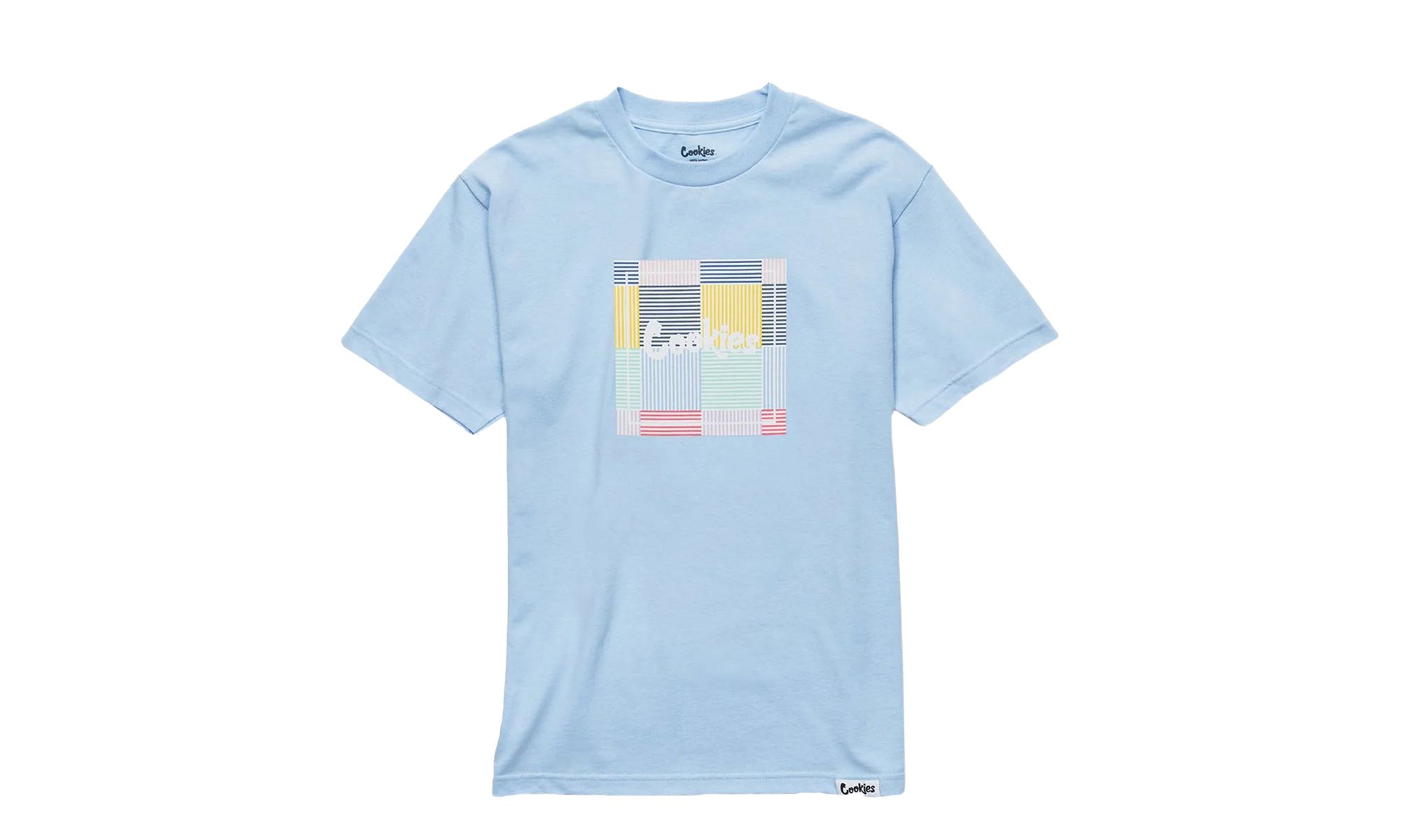 South Hampton Seersucker Patchwork Logo Tee Shirt "Blue" 1542T3860 PWB