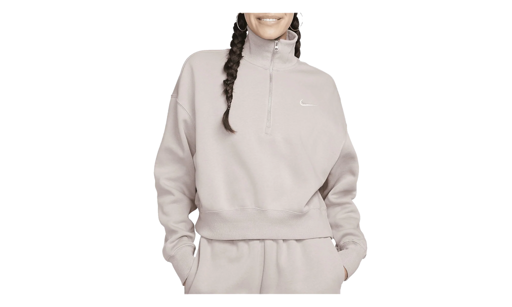 Sportswear Phoenix Fleece Oversized 1/2 Zip Sweatshirt WMNS "Diffused Taupe / Sail" DQ5767 272