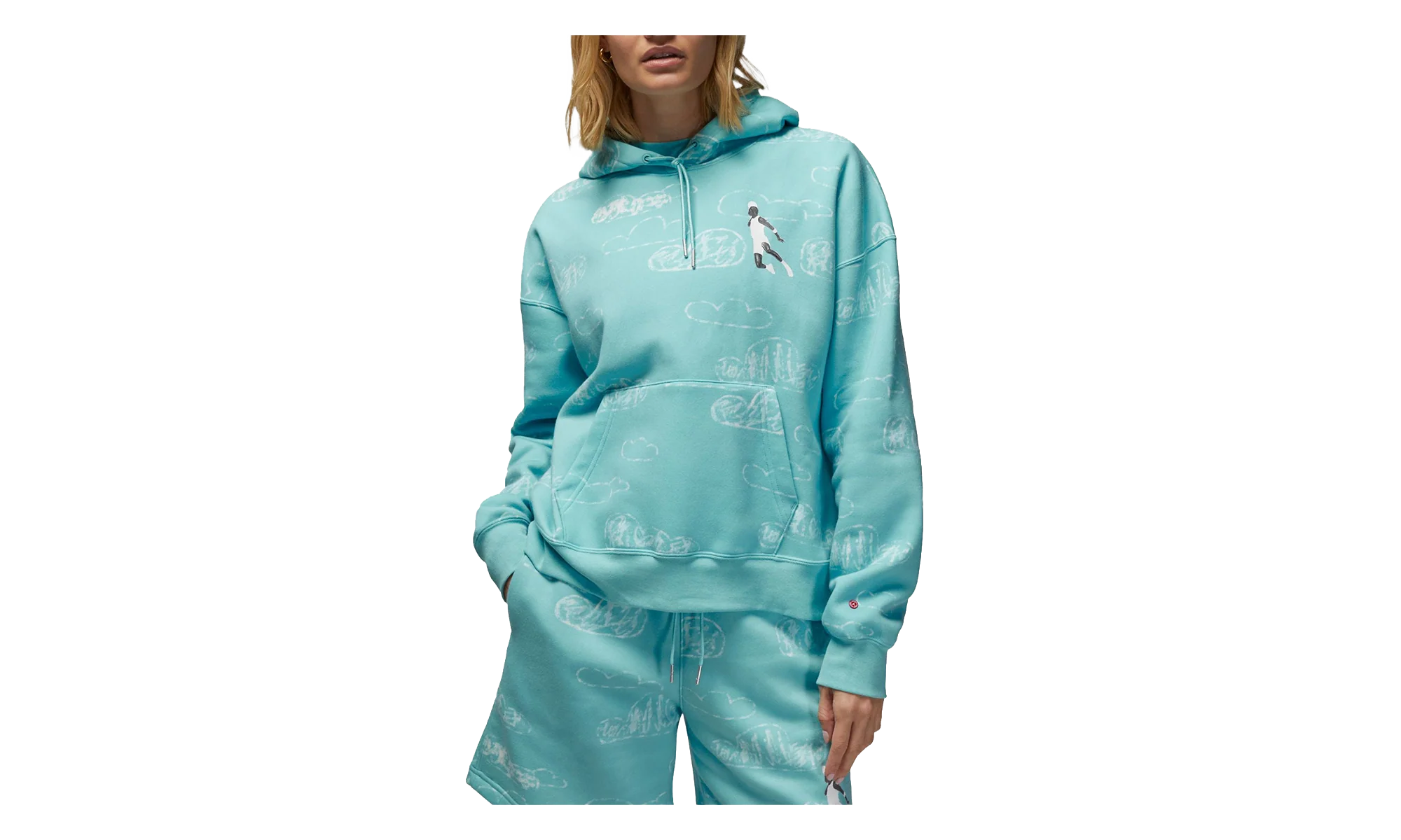 Jordan Artist Series by Parker Duncan Hoodie WMNS "Dark Powder Blue" DZ3381 464