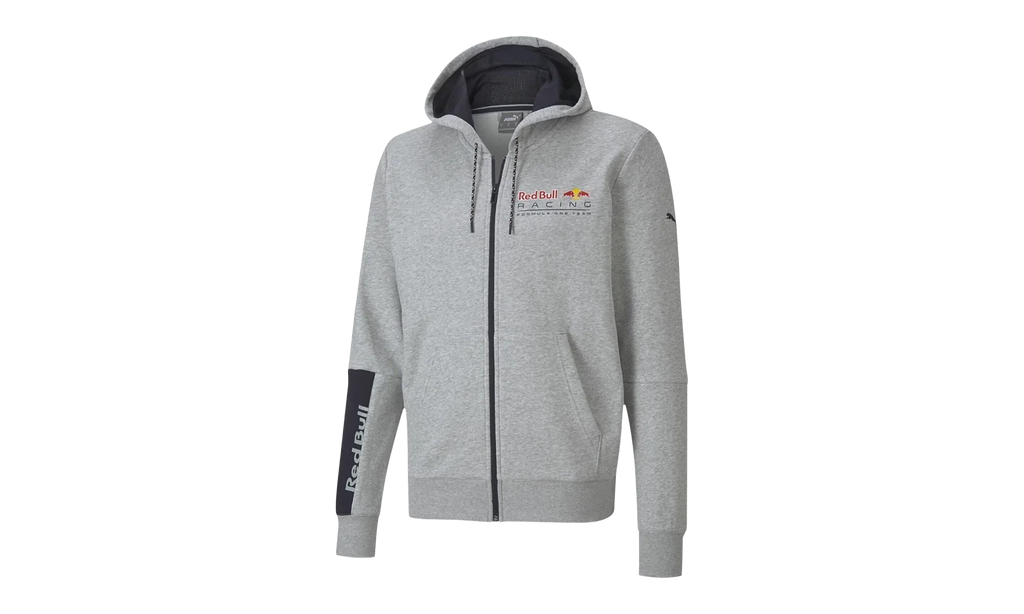 Red Bull Racing Logo Hooded Sweat Jacket "Light Gray Heather" 763009 02