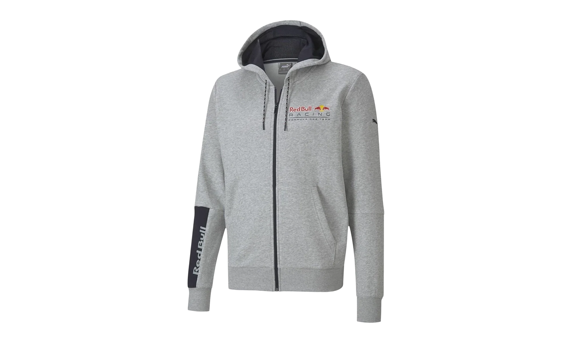 Red Bull Racing Logo Hooded Sweat Jacket "Light Gray Heather" 763009 02