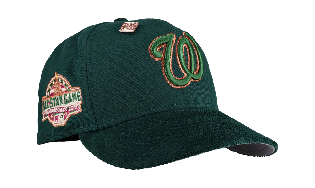 59FIFTY Washington Nationals 2018 All Star Game Fitted Hat "Green / Bronze - Corduroy Visor" NE408