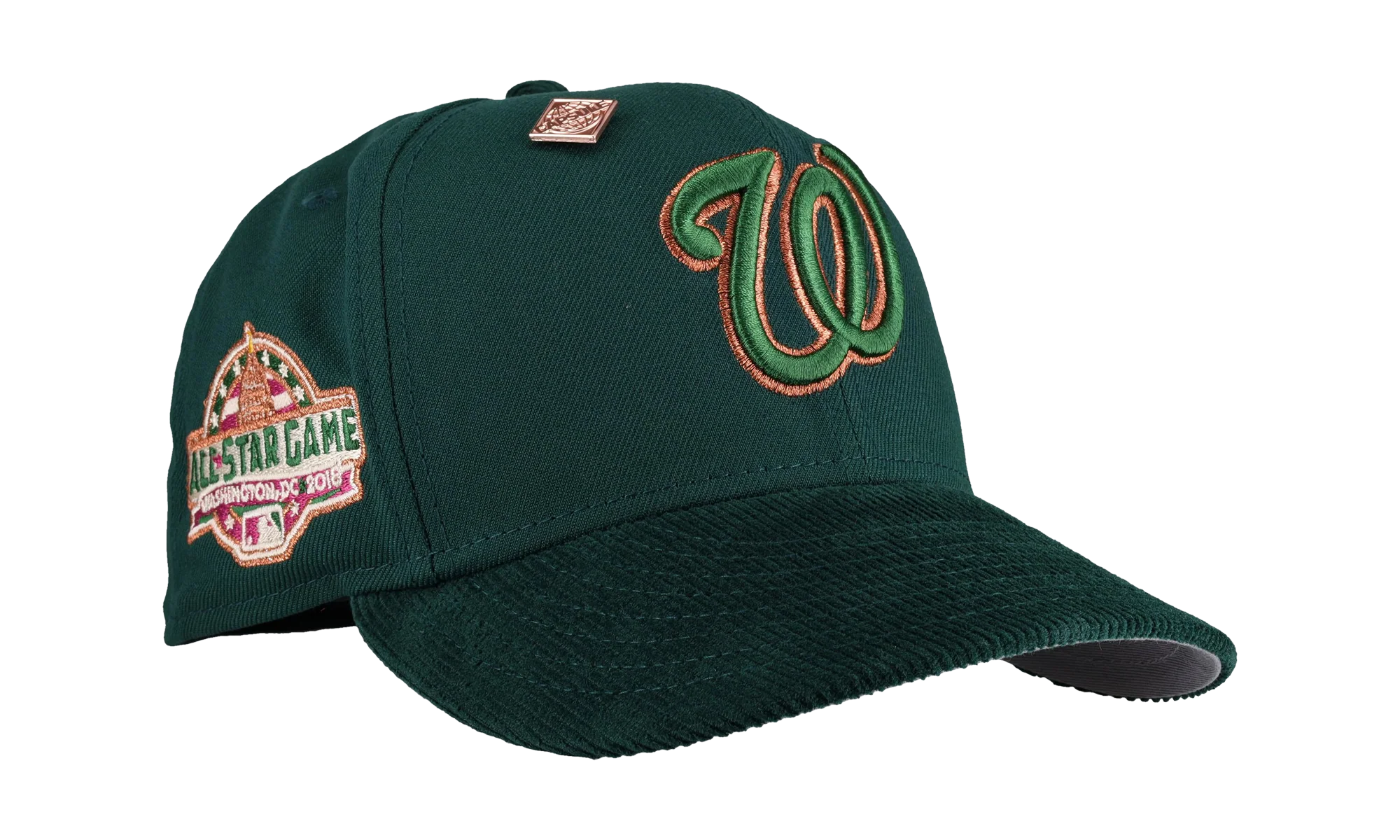 59FIFTY Washington Nationals 2018 All Star Game Fitted Hat "Green / Bronze - Corduroy Visor" NE408