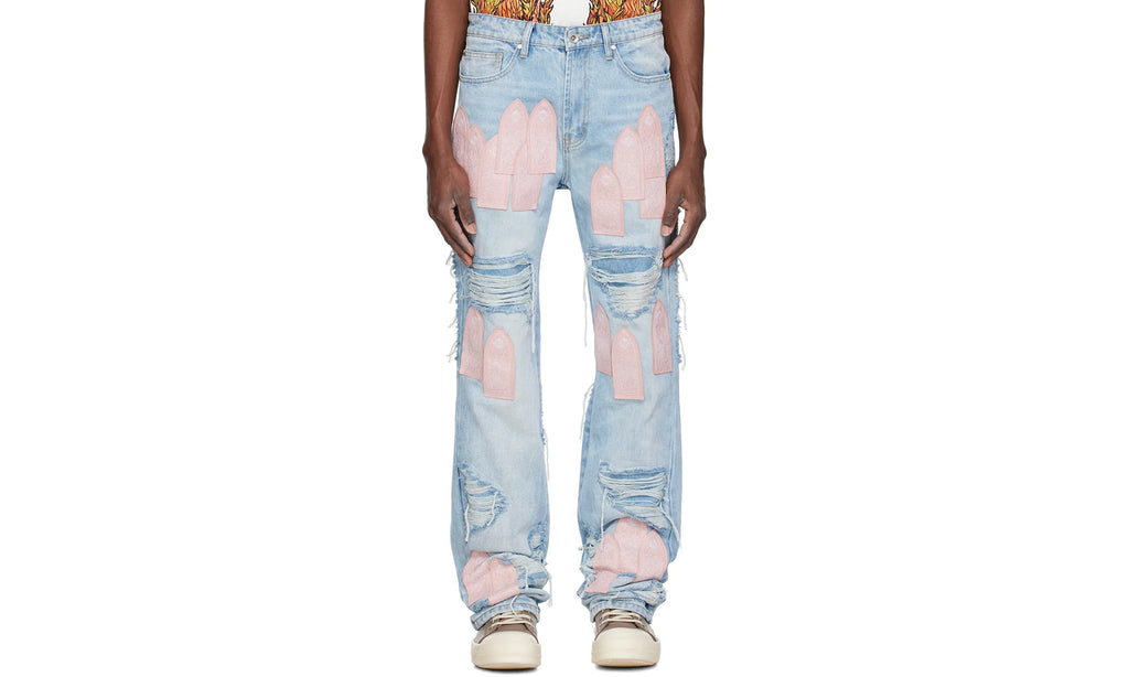 Who Decides War Jeans "Blue Easter Pink" 251389M186006