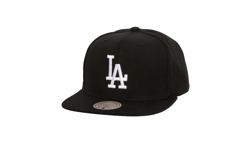 MLB Evergreen Black White Snapback Cap "Los Angeles Dodgers - Black" HS8544 LADBLCK