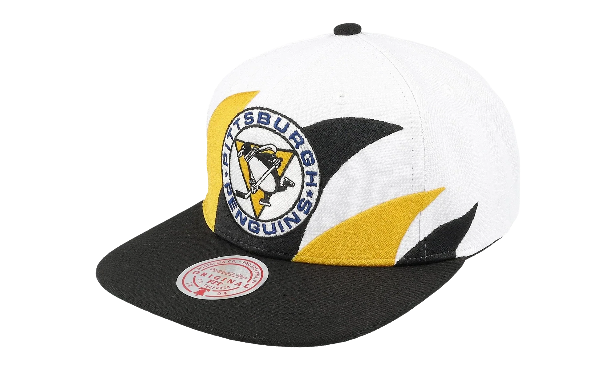 NHL Vintage Sharktooth Snapback Cap "Pittsburgh Penguins - White" 6HSSSH22088 PPEWHIT