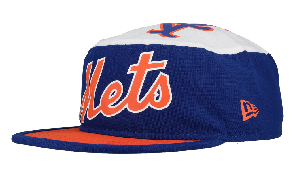 New York Mets Retro Painter Snapback Hat "Cursive Script - Royal Blue / Orange" 123451299657