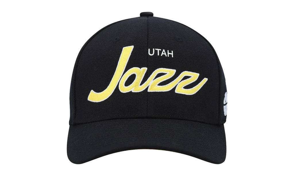 NBA Team Script 2.0 Stretch Snapback Cap "Utah Jazz - Black / Yellow" HHSS3281 UJAYYPPPBKYW