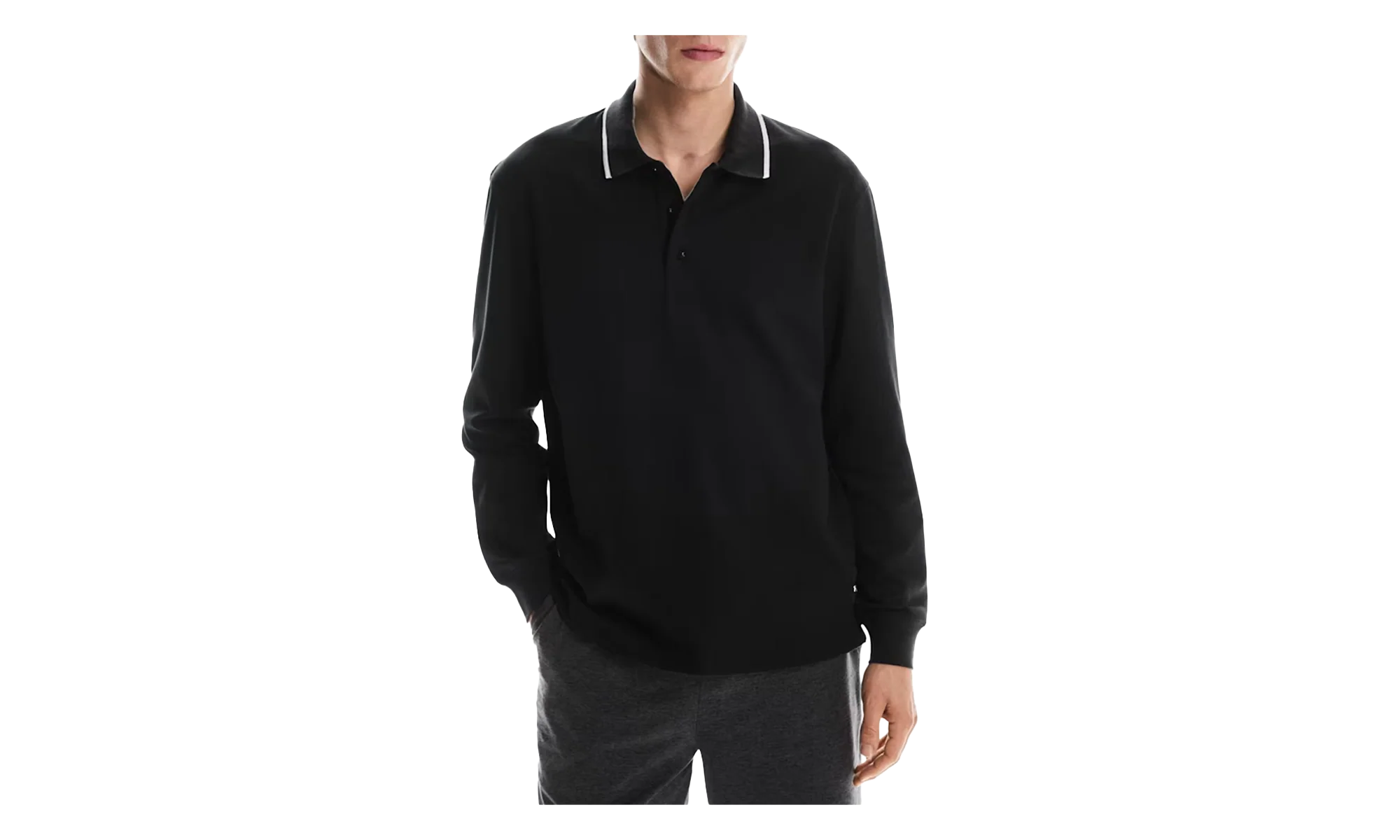 Courtside Long-T Polo "Black" 1MF30500553