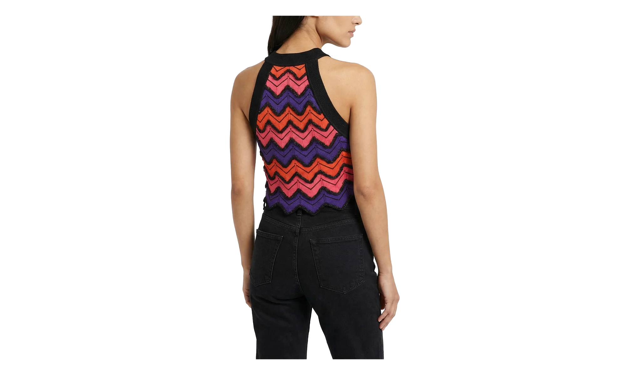 Cropped Knit Halter Top WMNS "Multicolor" AF4AB024KD68ABC