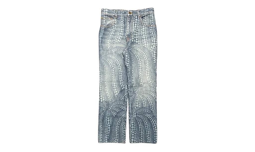Yayoi Kusama All Over Dots Pumpkin Jeans "Indigo" 1AB60D