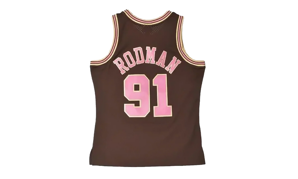 Brown Sugar Bacon Dennis Rodman Swingman Jersey "1997 Chicago Bulls - Brown" TFSM6695 CBU97DRDBROW