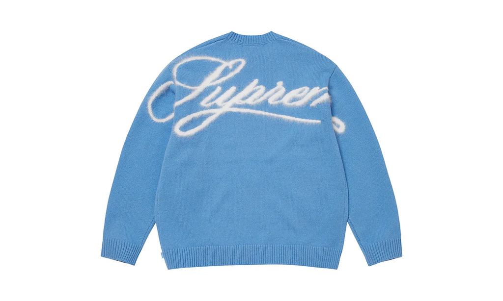 Angora Script Sweater "FW25 - Light Blue" SU26809