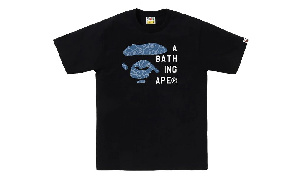 Japanese Cloud Camo Face Tag Tee "Black" 1L80 110 046 BLK