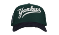 9FIFTY New York Yankees A Frame Snapback Hat "Chainstitch - Corduroy Green / Navy" 44531118407868