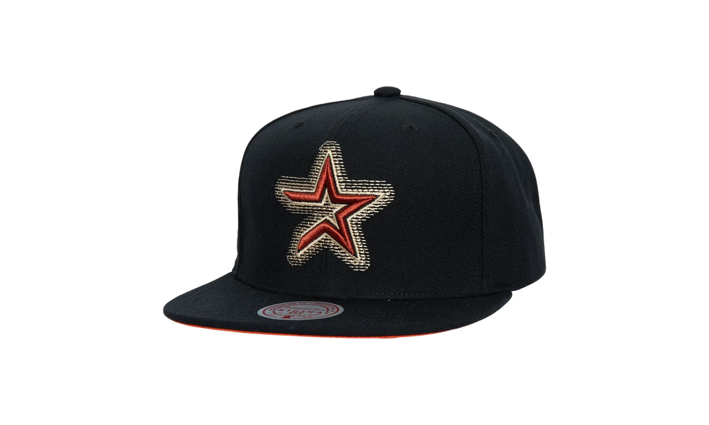 MLB Cooperstown Blurred Vision Snapback Cap "Houston Astros - Black" HHSS7493 HASYYPPPBLCK