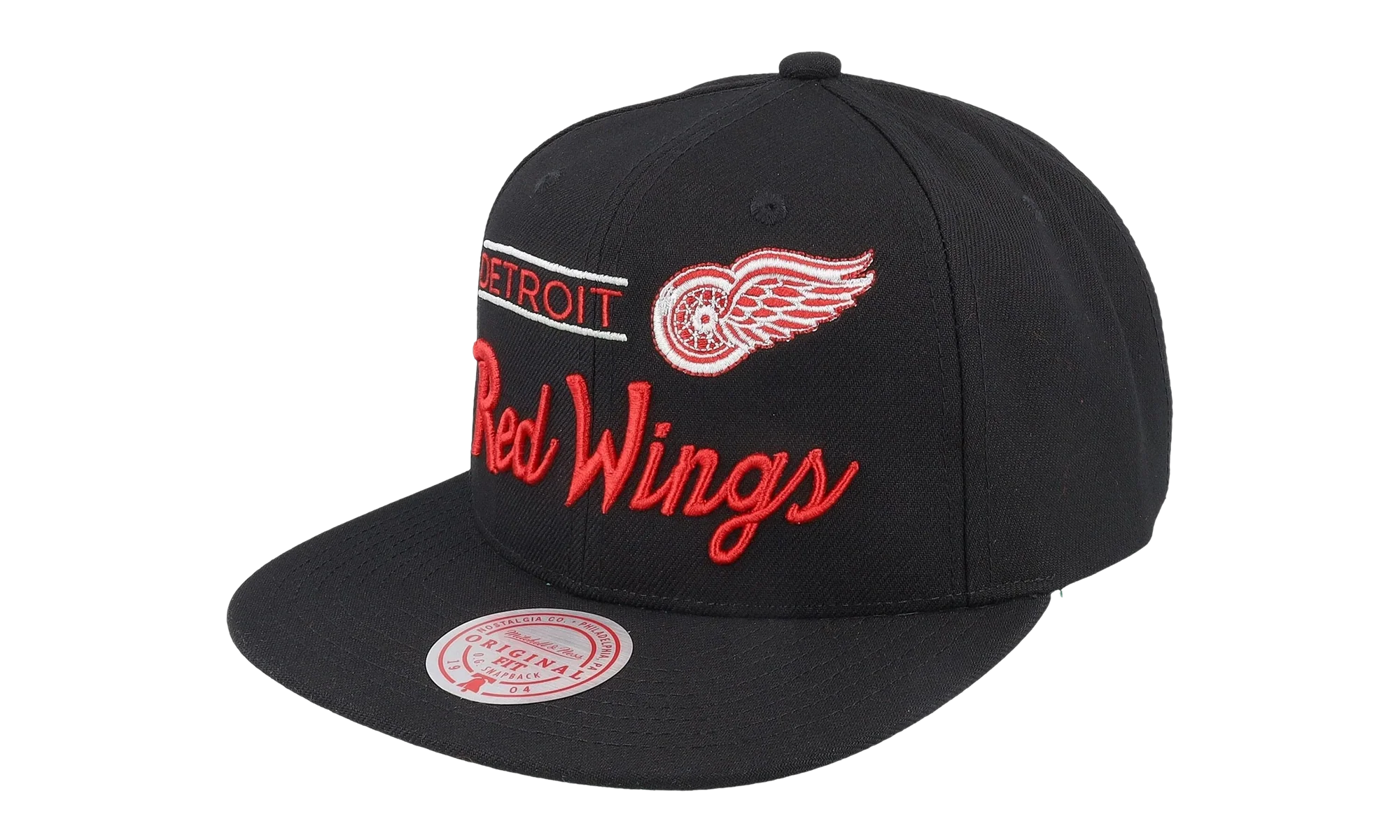 NHL Retro Lock Up Snapback Cap "Detroit Red Wings - Black" 6HSSLD21213 DRWBLCK