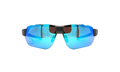 Conquer Sunglasses "Gray Blue Mirror - Satin Carbon / Black Rubber" 8600132 060161