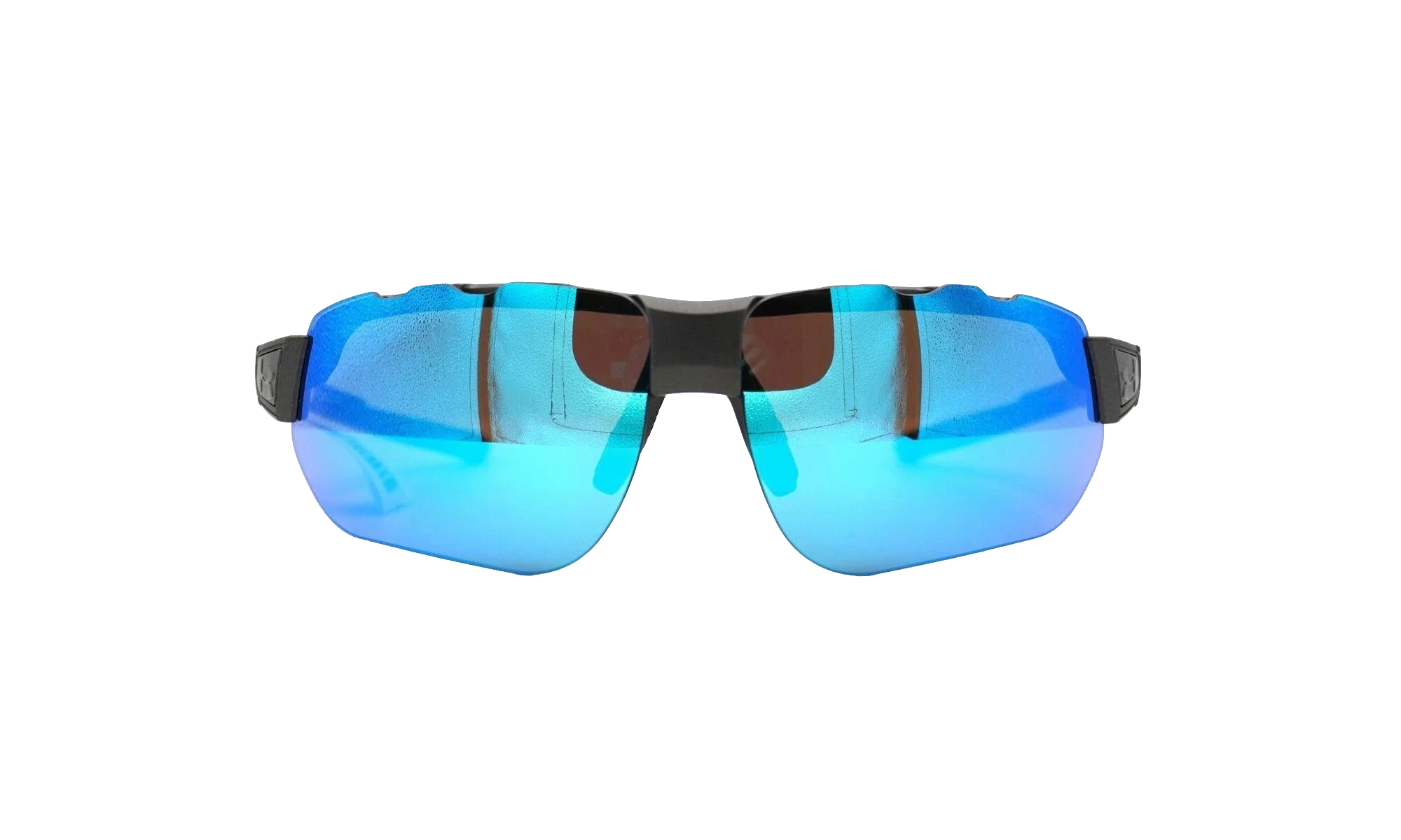 Conquer Sunglasses "Gray Blue Mirror - Satin Carbon / Black Rubber" 8600132 060161