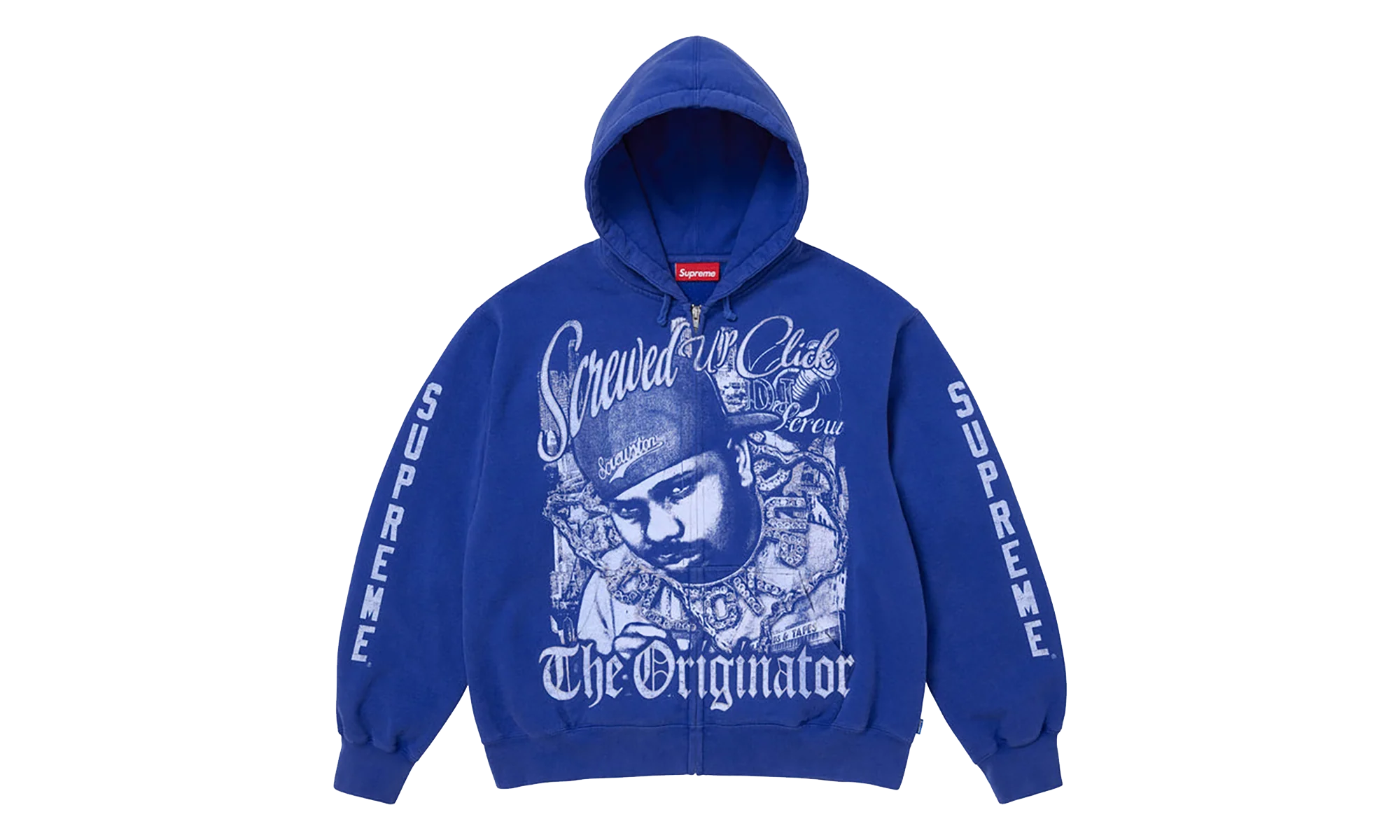 DJ Screw Zip Up Hooded Sweatshirt "SS26 - Royal" SU27356
