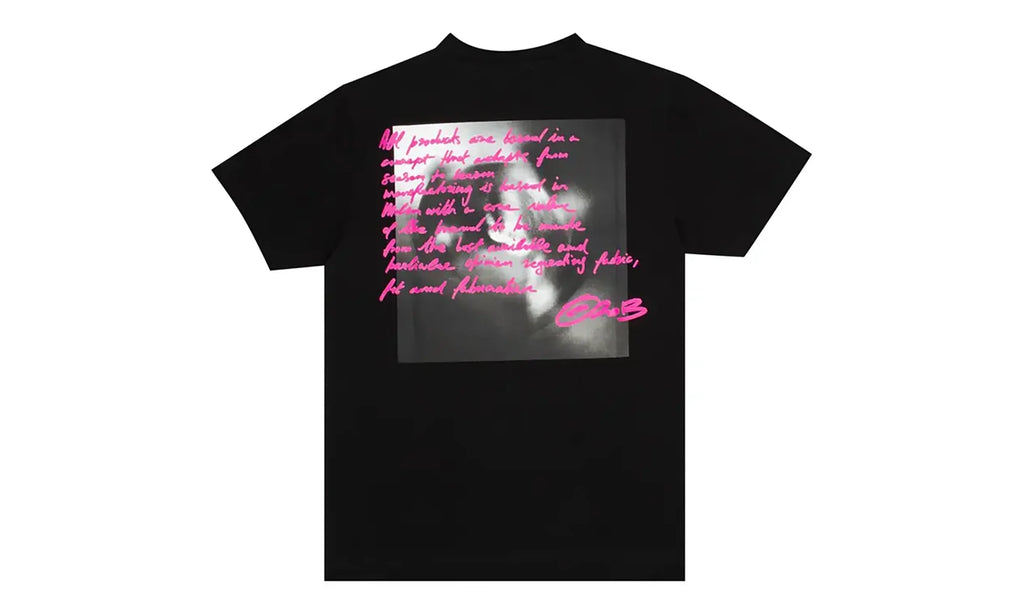 Tornado Type Slim Short-Sleeve Tee "Black / Fuchsia" OMAA027F22JER0141068
