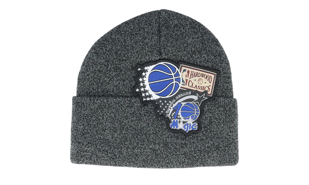 NBA Hardwood Classics XL Logo Patch Knit Beanie "Orlando Magic - Black" HCFK4341 OMAYYPPPBLCK