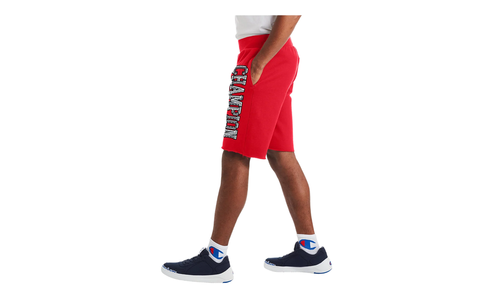 C-Life 10" Reverse Weave Cutoff 3-D Logo Shorts "Red" 89597 586528 040