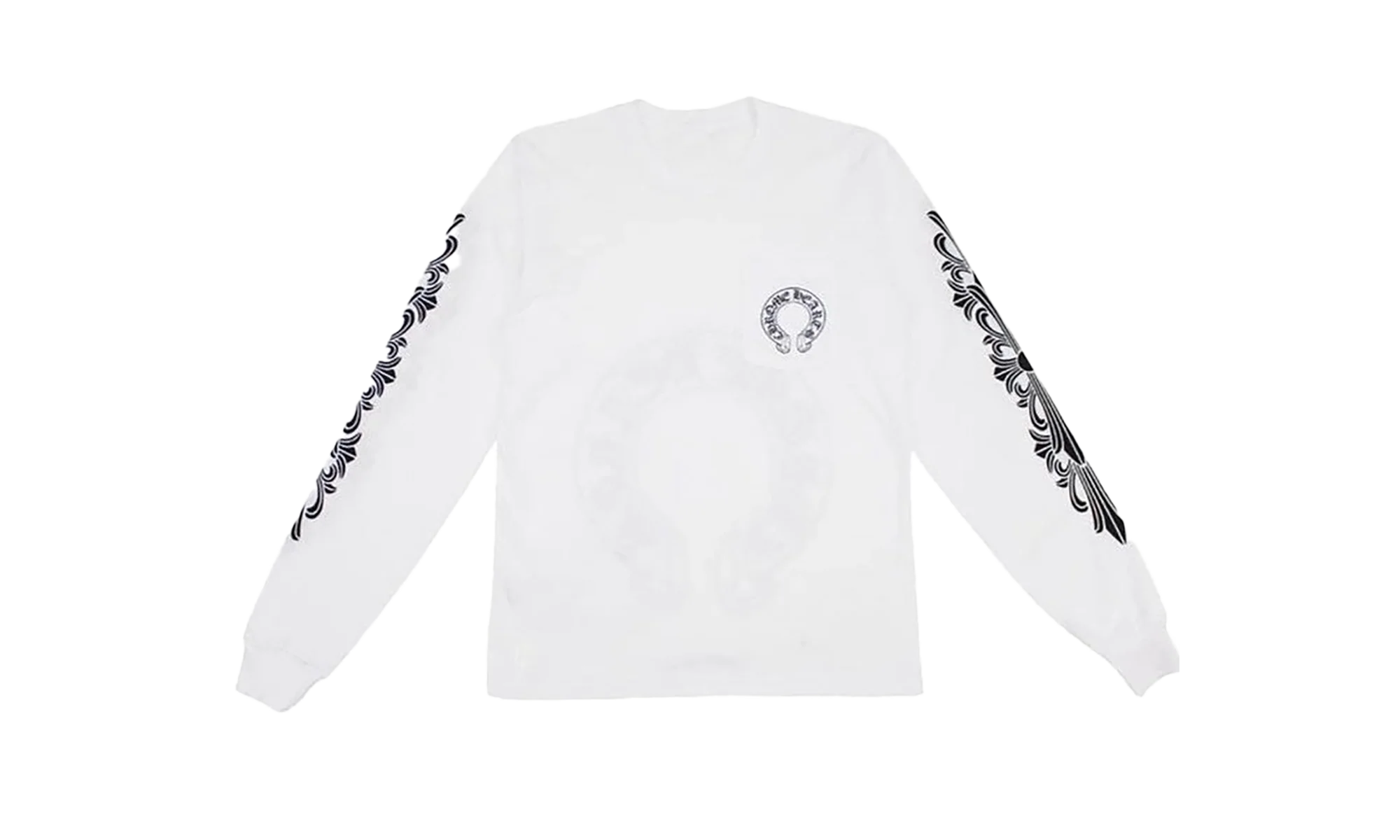 Floral Horseshoe L/S T-shirt "White" CHRM0055