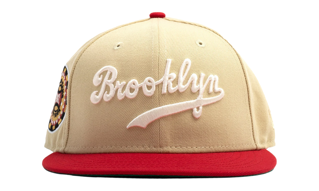 59FIFTY Brooklyn Dodgers 1942 All Star Game Fitted Hat "Vegas Gold / Scarlet" NE486