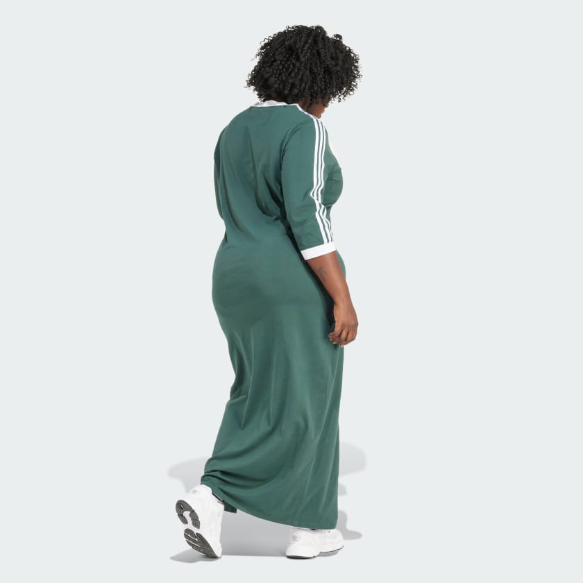 Women's adidas Adicolor Classics 3-Stripes V-Neck Maxi Dress (Plus Size)