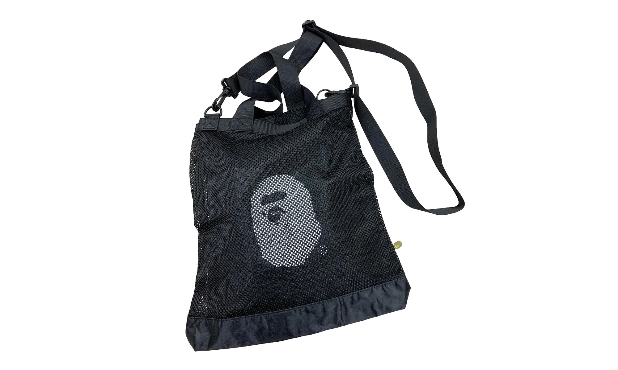 A Bathing Ape 'Ape Head' Mesh Bag "Black" RA 1002